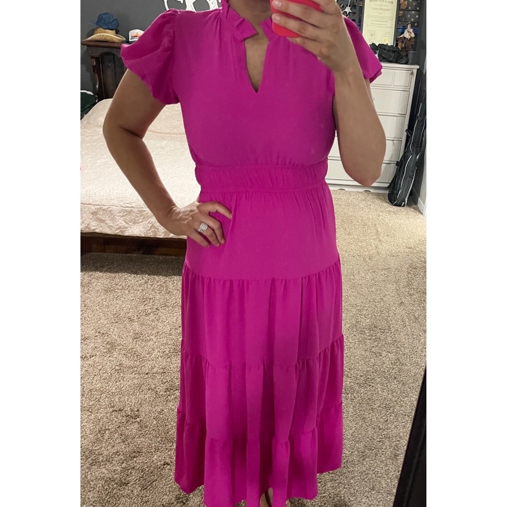 Elegant Pink Maxi Dress